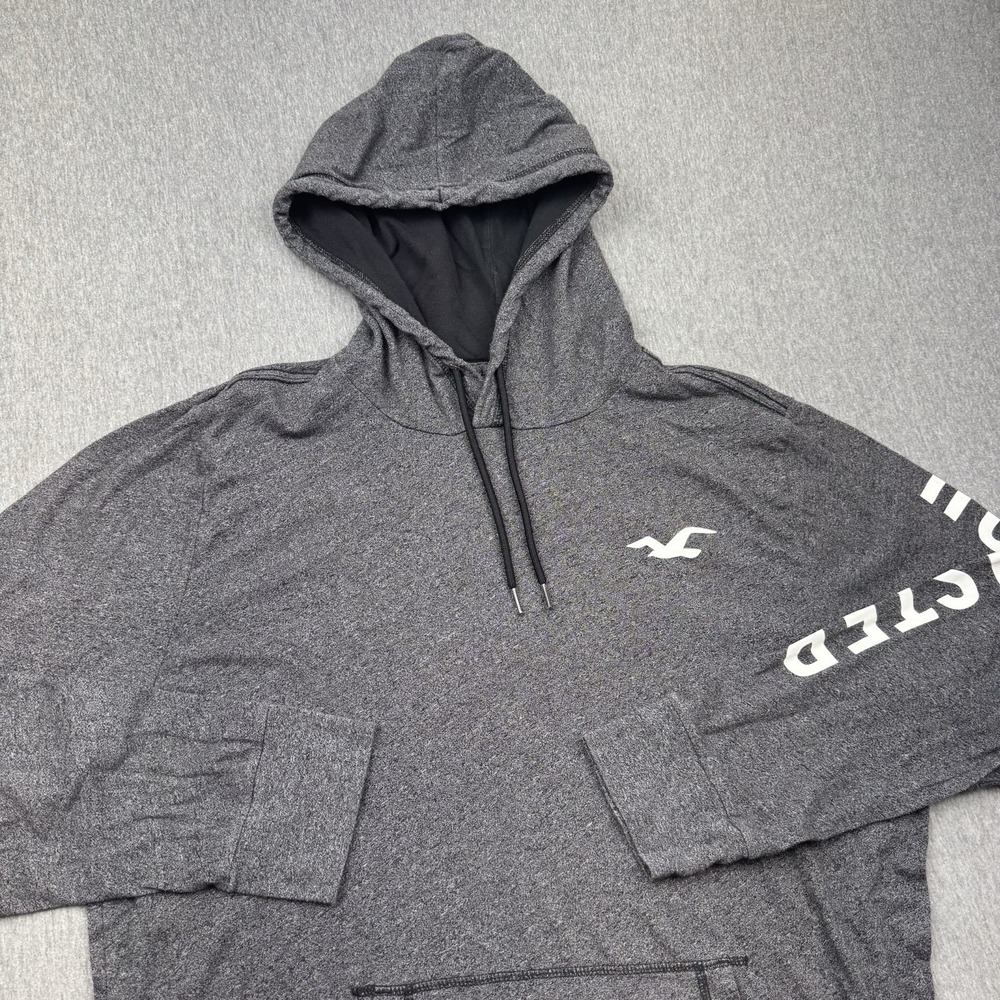 Hollister Hoodie Mens Sz XL Lightweight Logo Beach Cotton Pullover Pocket